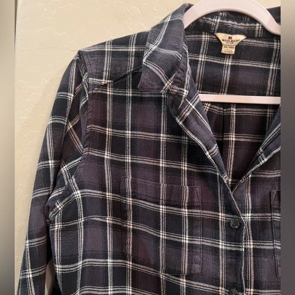 Woolrich size XXL checkered 100% cotton button-down, long sleeve shirt - Picture 4 of 10